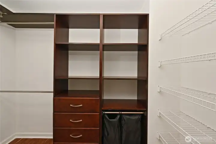 Walk in closet system.
