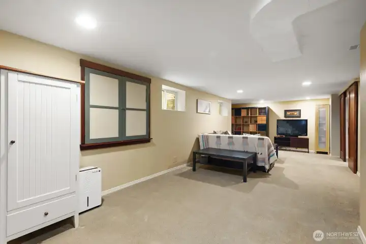 Family room is in the basement.