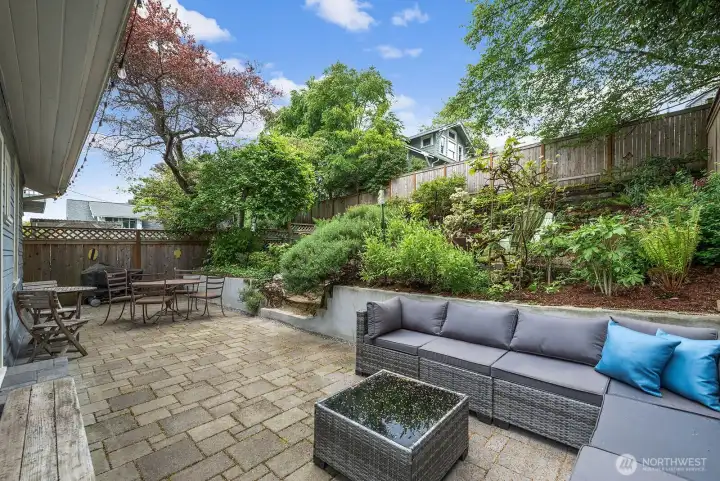 Rear patio and yard.