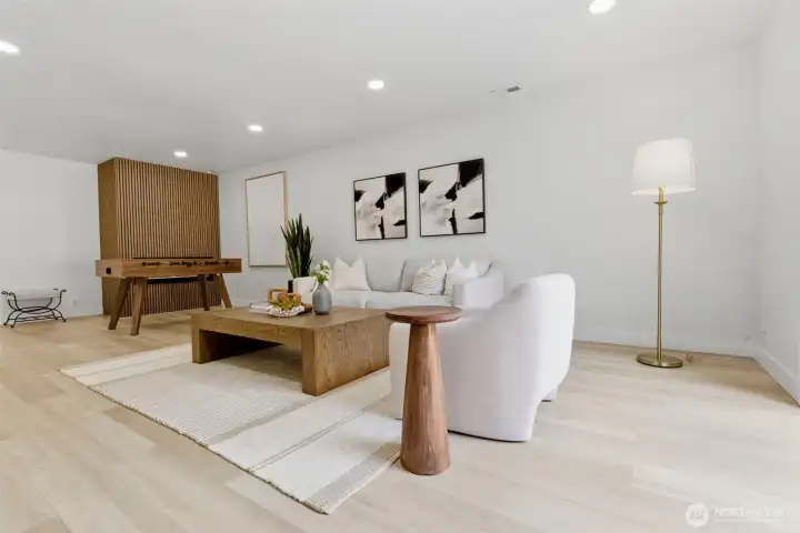 recreational room with electrical fireplace recreational room with electrical fireplace