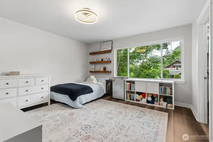 Bedroom with walk-in closet