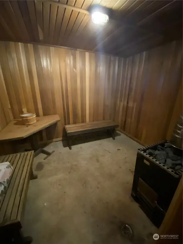 wood fired sauna!