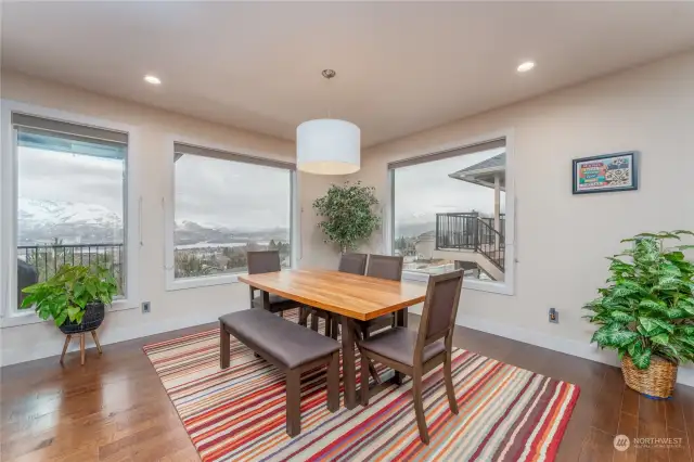 Dining room features lots of natural light and VIEWS!