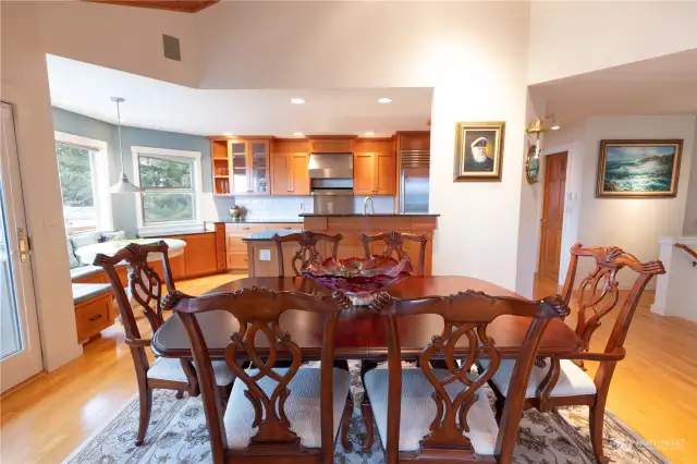 Dining room with access to the deck