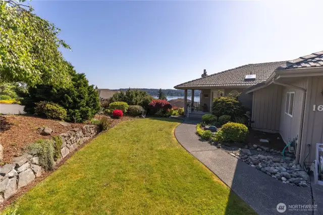Beautifully landscaped entrance