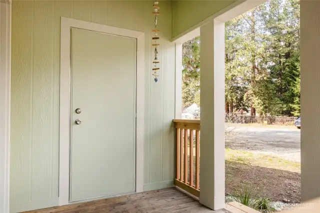 Additional storage off of front porch
