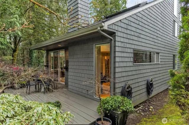 Plenty of space for gardening, to take advantage of the South-facing backyard