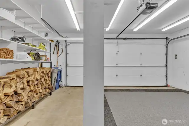 Well-maintained garage was remodeled into an artist studio - easy to remove center wall and revert space back to two-car garage