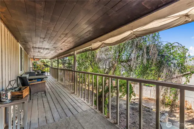 Wide open deck looking out to Saddlerock just off dining area for bar-b-que