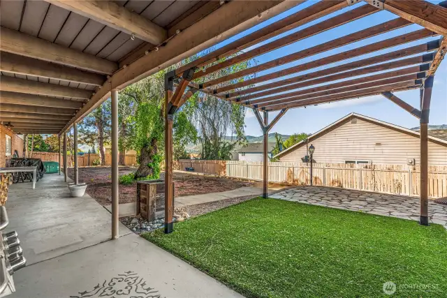 Pergola on West patio for entertaing and afternoon shade