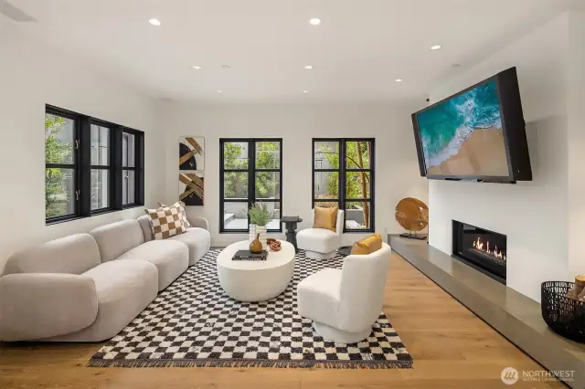 Living room off the kitchen.