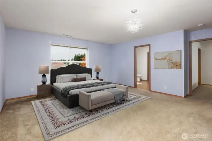 Beautiful primary suite with 4 piece bathroom