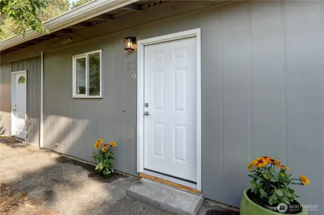 Entry Door to the vacant and remodeled unit.