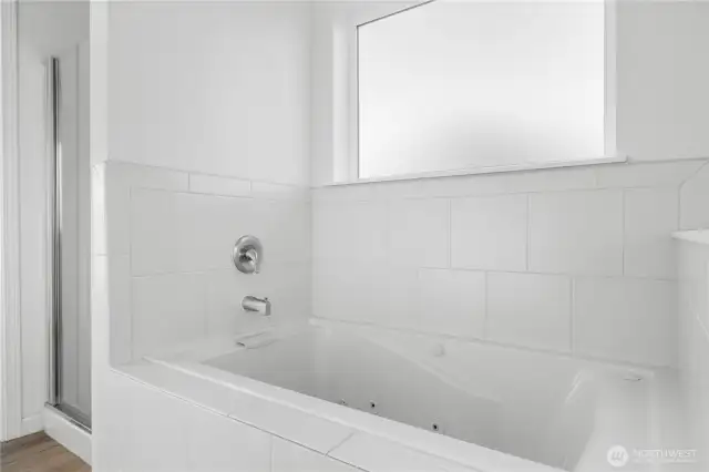 Relax in the soaking tub
