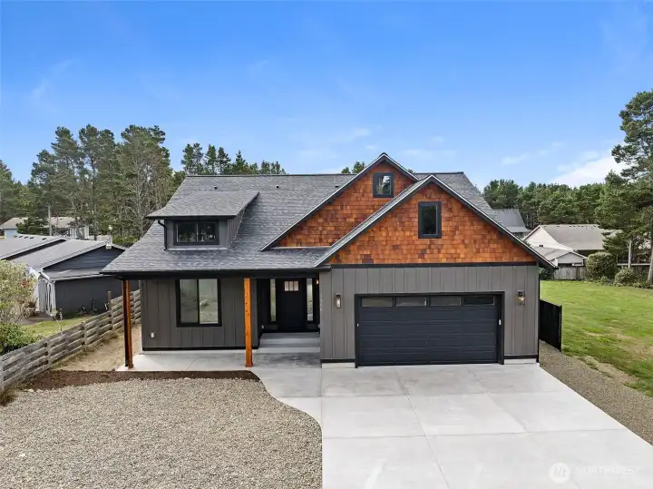 New built home from the street entrance