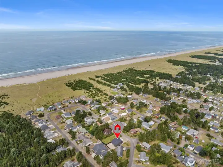 showing the distance to the  deeded beach path