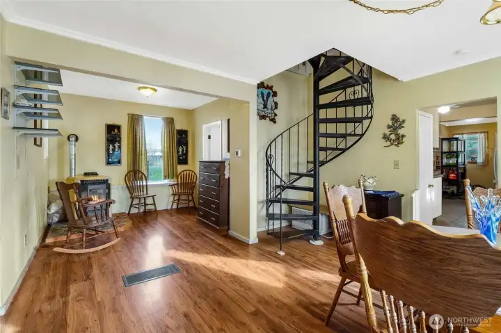 The warmth of a pellet stove.