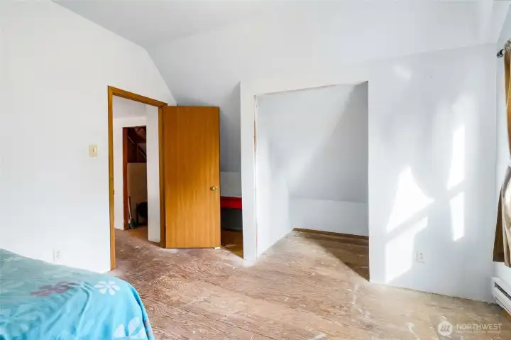 Upstairs closet area.