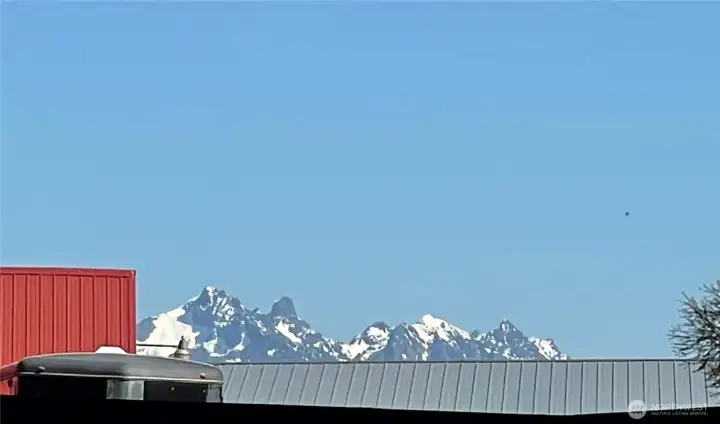 Views of the Cascade Mountain range from the front of the property