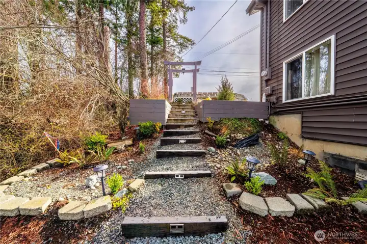 North side of the property...the perfect side entry for your Airbnb or VRBO guests (if you choose!)