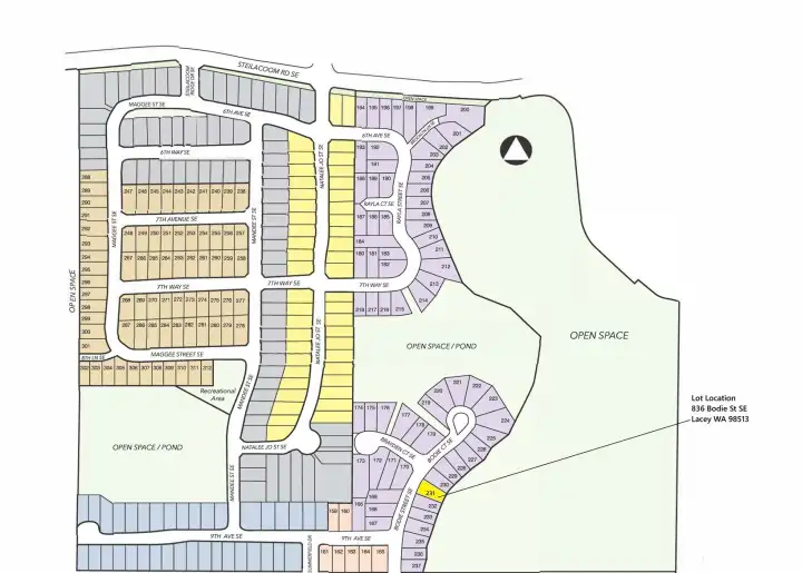 Site map with lot location.