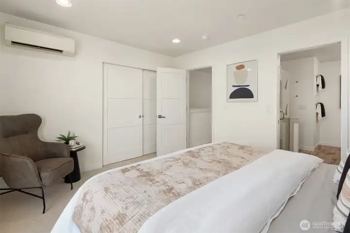 Primary bedroom with ensuite bathroom.