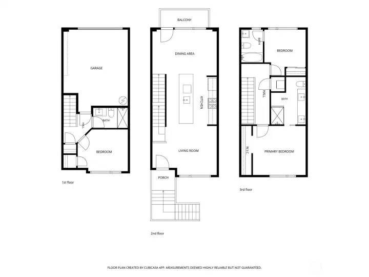 Floorplan of the townhome.