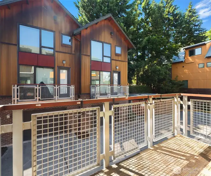 Private balcony accessible from the main level living area.