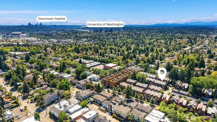 Aerial view facing Southwest.