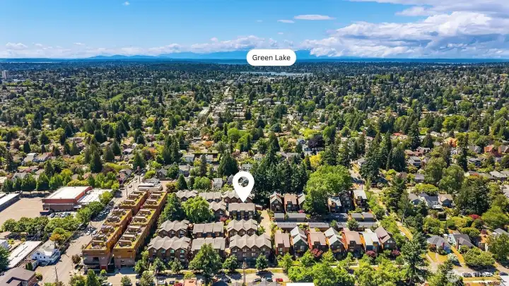 Aerial view facing West.