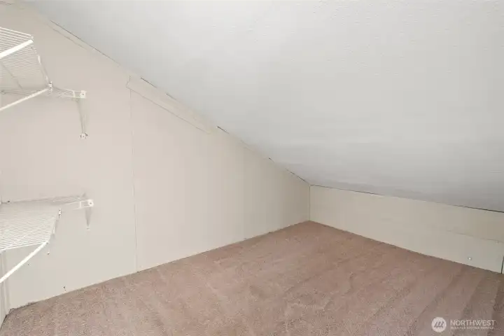 Deep closet or Storage Space, you choose, located behind double vanity on second floor full bath