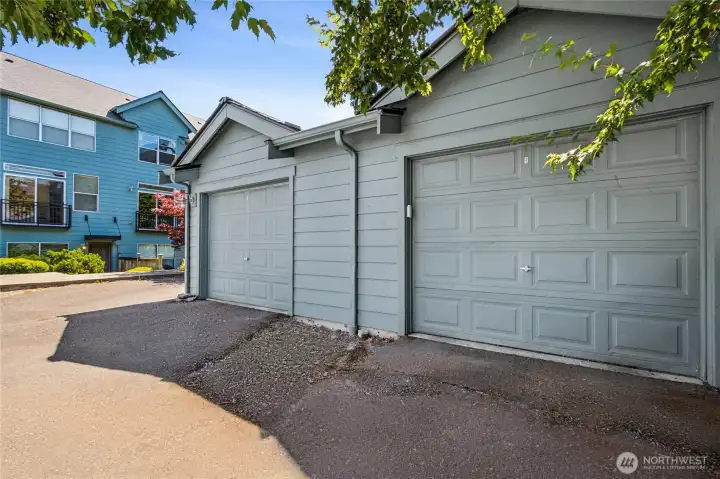Garage on right belongs to you! It's yours, not "assigned" to you.