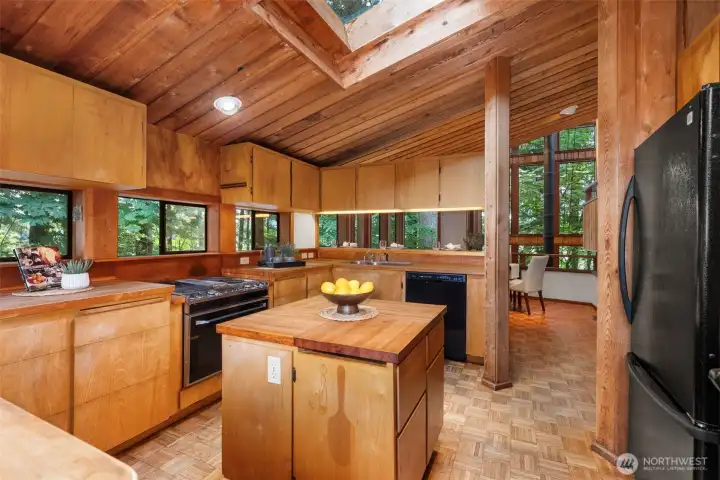 Kitchen features tons of natural light