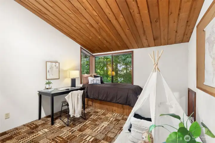 Bedroom 3 with more views and that private access to bedroom 2