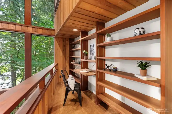 Check out these custom built-ins under catwalk