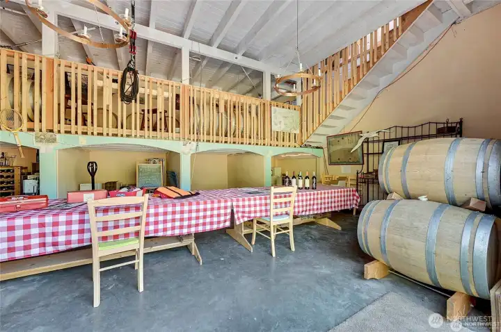 Winery bottling and storage level