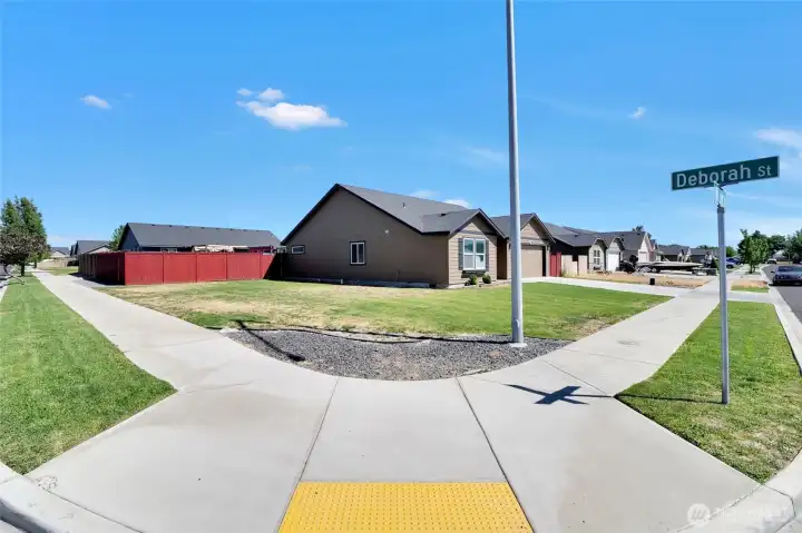 Built in 2014 on a spacious corner lot.