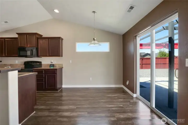 Dining area conveniently located just off the kitchen.