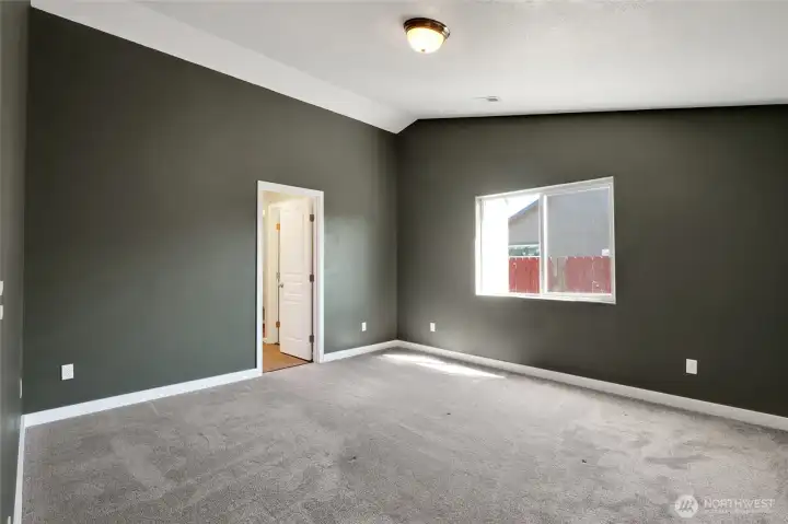 Spacious primary suite with private bath.