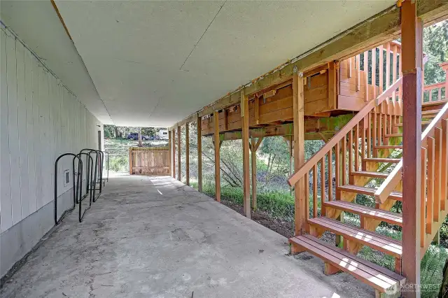 Large covered dry storage area!