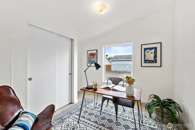 Bedroom #2, staged as an office.