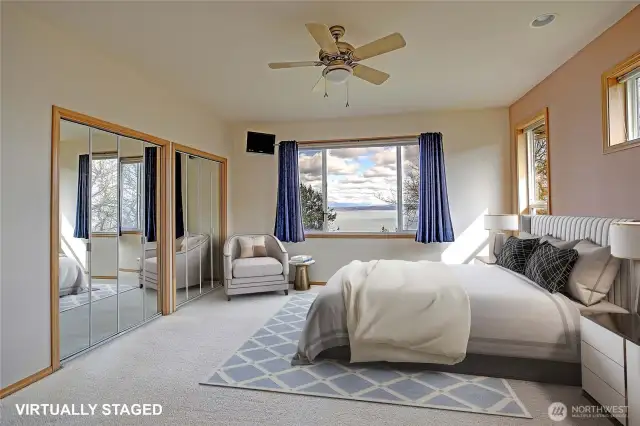 Primary suite virtually staged