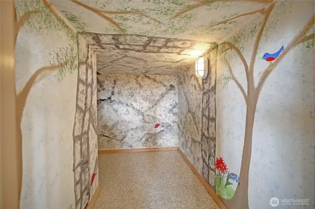 Hidden room is whimsically painted