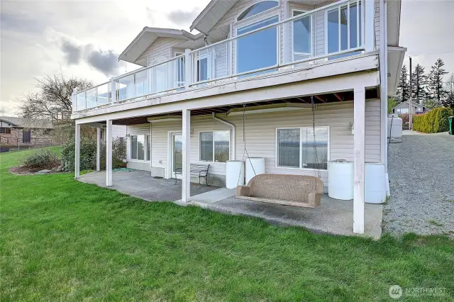 Patio and back lawn