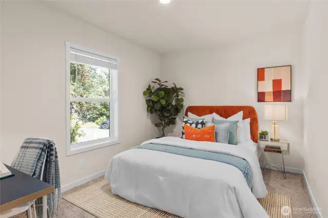 bonus room with window and closet. Why not use it as a thrid bedroom?