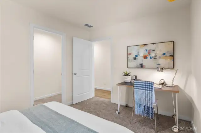 bonus room with window and closet. Why not use it as a thrid bedroom?