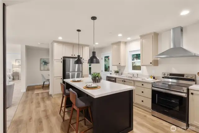 Lovely kitchen with stainless steel appliances