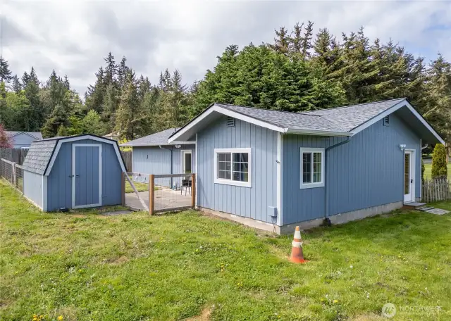 Studio with fenced yard