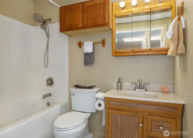 full bath in studio