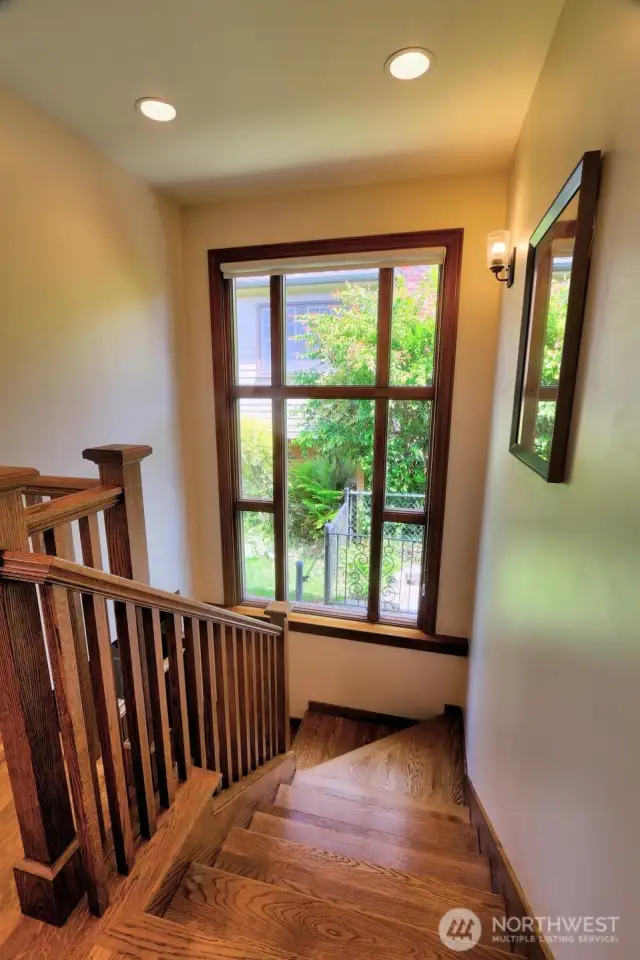 With a large east facing window, this is not your typical staircase.